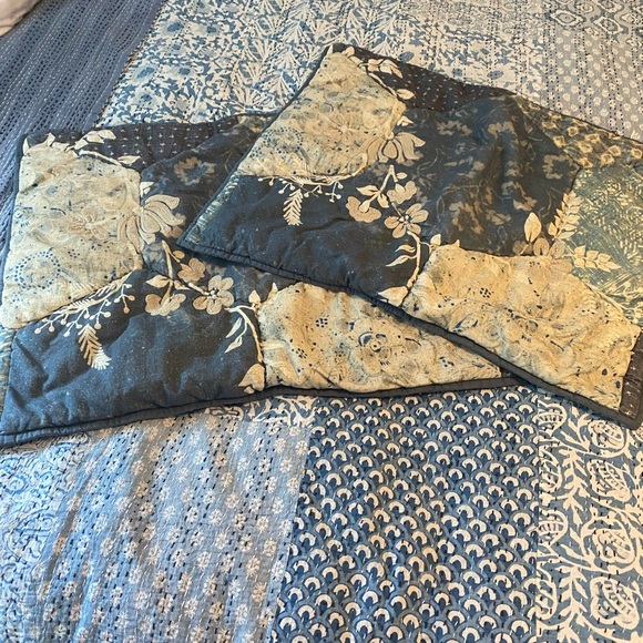 Pottery Barn Other - Pottery Barn Indigo Quilted Pillow Shams